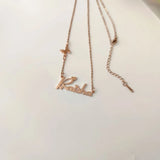 Custom Butterfly Name Necklace Stainless Steel Gift Jewelry