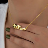 Custom Butterfly Name Necklace Choker for Women - Personalized Jewelry