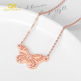 Customizable Butterfly Necklace Stainless Steel Zodiac Jewelry Gift