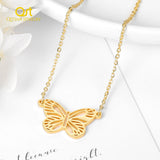 Customizable Butterfly Necklace Stainless Steel Zodiac Jewelry Gift