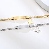 Personalized Butterfly Newborn Baby Bracelet Name Chain Link Wristbands