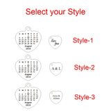 Personalized Calendar Heart Keychain - Wedding Anniversary Gift