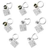 Personalized Calendar Keychain Photo Engraved Date Heart Keyring