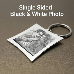 Custom Calendar Keychain Photo Key Chain Personalized Couple Keyring