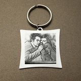 Custom Calendar Keychain Photo Key Chain Personalized Couple Keyring