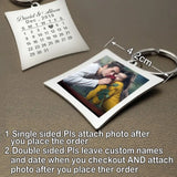 Custom Calendar Keychain Photo Key Chain Personalized Couple Keyring
