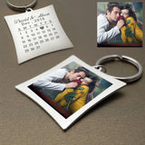 Custom Calendar Keychain Photo Key Chain Personalized Couple Keyring
