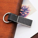 Personalized Calendar Keychain Love Date Leather Keychain