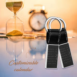 Personalized Calendar Keychain Love Date Leather Keychain