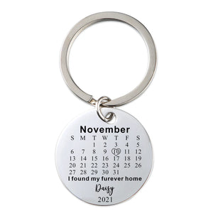 Custom Calendar Keychain Stainless Gift for Him and Her