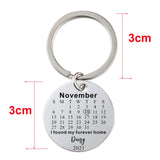 Custom Calendar Keychain Stainless Gift for Him and Her