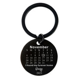 Custom Calendar Keychain Stainless Gift for Him and Her