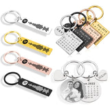 Custom Calendar Keychain Hand Carved Gift for Partner