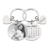 Custom Calendar Keychain Hand Carved Gift for Partner
