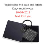 Custom Calendar Keychain Hand Carved Gift for Partner