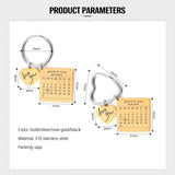 Personalized Calendar Name Keychain Bag Charm Letter Date Key Chain