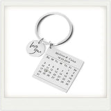 Personalized Calendar Name Keychain Bag Charm Letter Date Key Chain