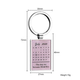 Personalized Calendar Photo Keychain Souvenir Gift