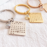 Custom Calendar Projection Keychain Pet Memorial Save Date Gift