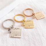 Custom Calendar Projection Keychain Pet Memorial Save Date Gift