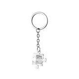Personalized Calendar Puzzle Keychain Stainless Steel Valentines Gift