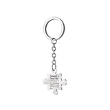 Personalized Calendar Puzzle Keychain Stainless Steel Valentines Gift
