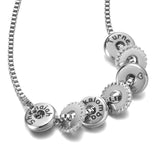 Custom Family Names Candy Necklace - Stainless Steel Beads