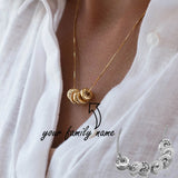 Custom Family Names Candy Necklace - Stainless Steel Beads