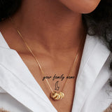 Custom Family Names Candy Necklace - Stainless Steel Beads