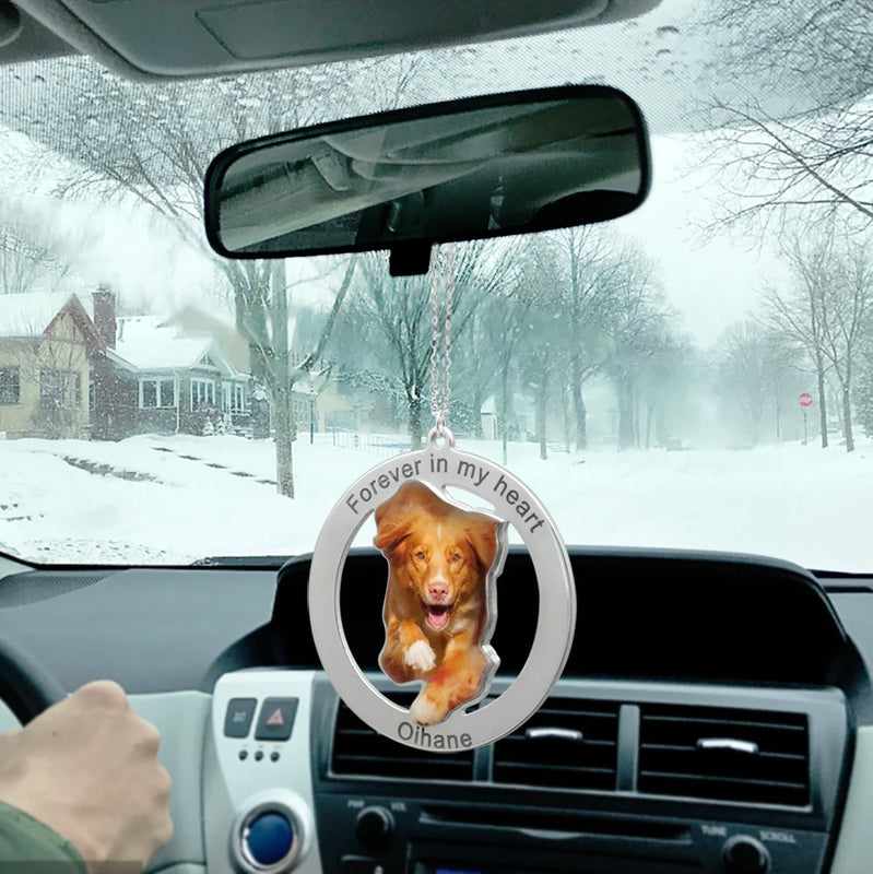 Car Pendant Photo Charm Rearview Mirror Hanging Pendant Dog Memorial