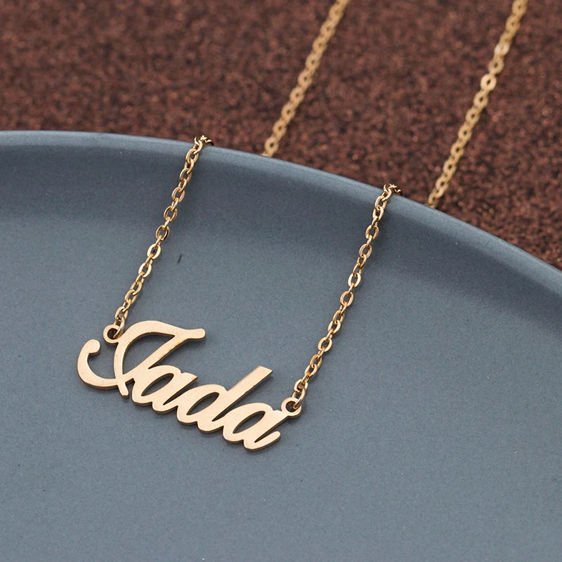 Personalized Carrie Style Name Necklace Stainless Steel Choker Jewelry