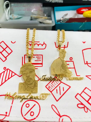 Personalized Cartoon Name Pendant Necklaces for Men Women