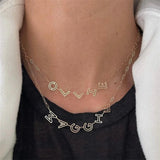 Custom Name Pendant Necklace with Paper Clip Chain Stainless Steel Jewelry