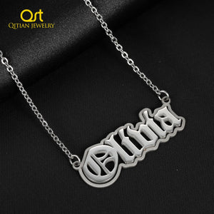 Custom Double Name Necklaces Personalized Pendant