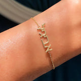 Personalized Name Bracelets for Women Any Letter Chain Jewelry Wedding Couple
