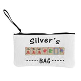 Personalized Chinese Mahjong Bag Keychain With Zipper Pouch