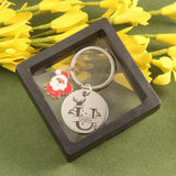 Personalized Christmas Name Initial Keychain Gift for Families