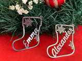 Personalized Christmas Name Keychain with Tassel Xmas Gift