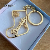Personalized Christmas Name Keychain with Tassel Xmas Gift