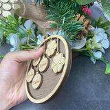 Personalized Family Name Wooden Tree Ornaments for Christmas