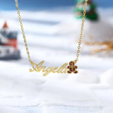 Personalized Christmas Santa Claus Nameplate Necklace