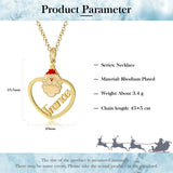 Personalized Christmas Santa Claus Nameplate Necklace