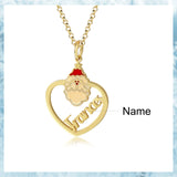 Personalized Christmas Santa Claus Nameplate Necklace