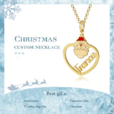 Personalized Christmas Santa Claus Nameplate Necklace