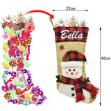 Personalized Christmas Stockings with Family Name Embroidery