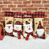 Personalized Christmas Stockings with Family Name Embroidery