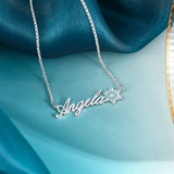 Personalized Christmas Tree Nameplate Necklace Snowflake Pendant Xmas