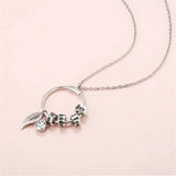 Personalized Circle Pendant Necklace Stainless Steel