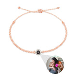 Custom Circle Photo Bracelet for Couples - Memorial Jewelry Gift