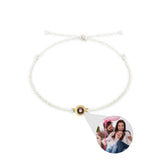 Custom Circle Photo Bracelet for Couples - Memorial Jewelry Gift